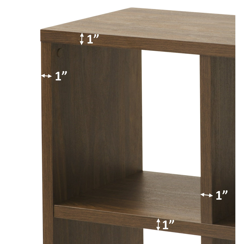  8-Cube Organizer with Metal Base, Vintage Walnut