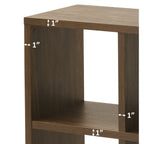  8-Cube Organizer with Metal Base, Vintage Walnut