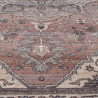  Mauve Persian Medallion Indoor Area Rug, 5' x 7'