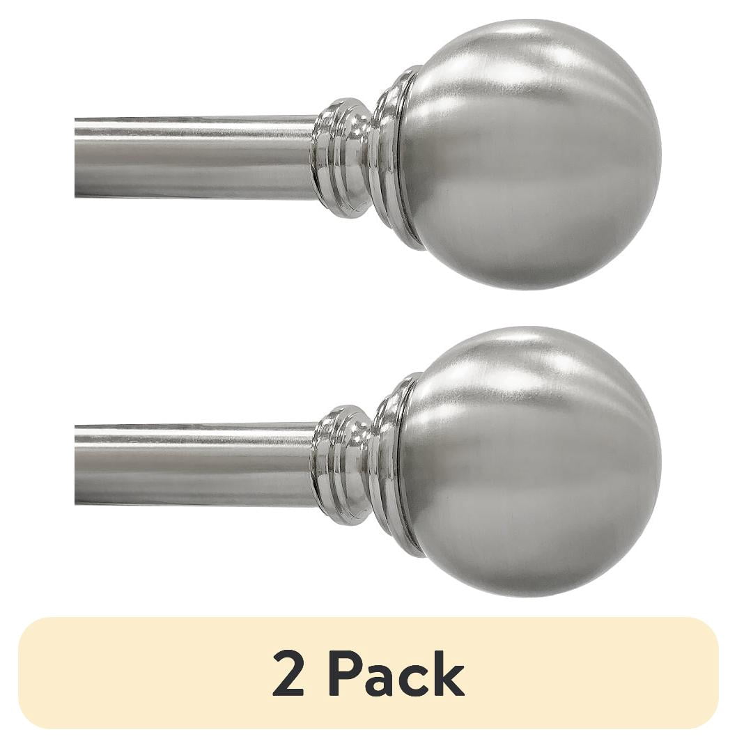 Homora™ 1� Brass Finish Metal Ball Adjustable Curtain Rod 42-120�