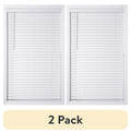 (2 pack)  2-Inch Cordless Faux Wood Blinds, 35" W x 72" L, White