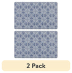(2 pack)  Azmi Kitchen Mat, Blue, 20"W x 32"L, 1 Piece