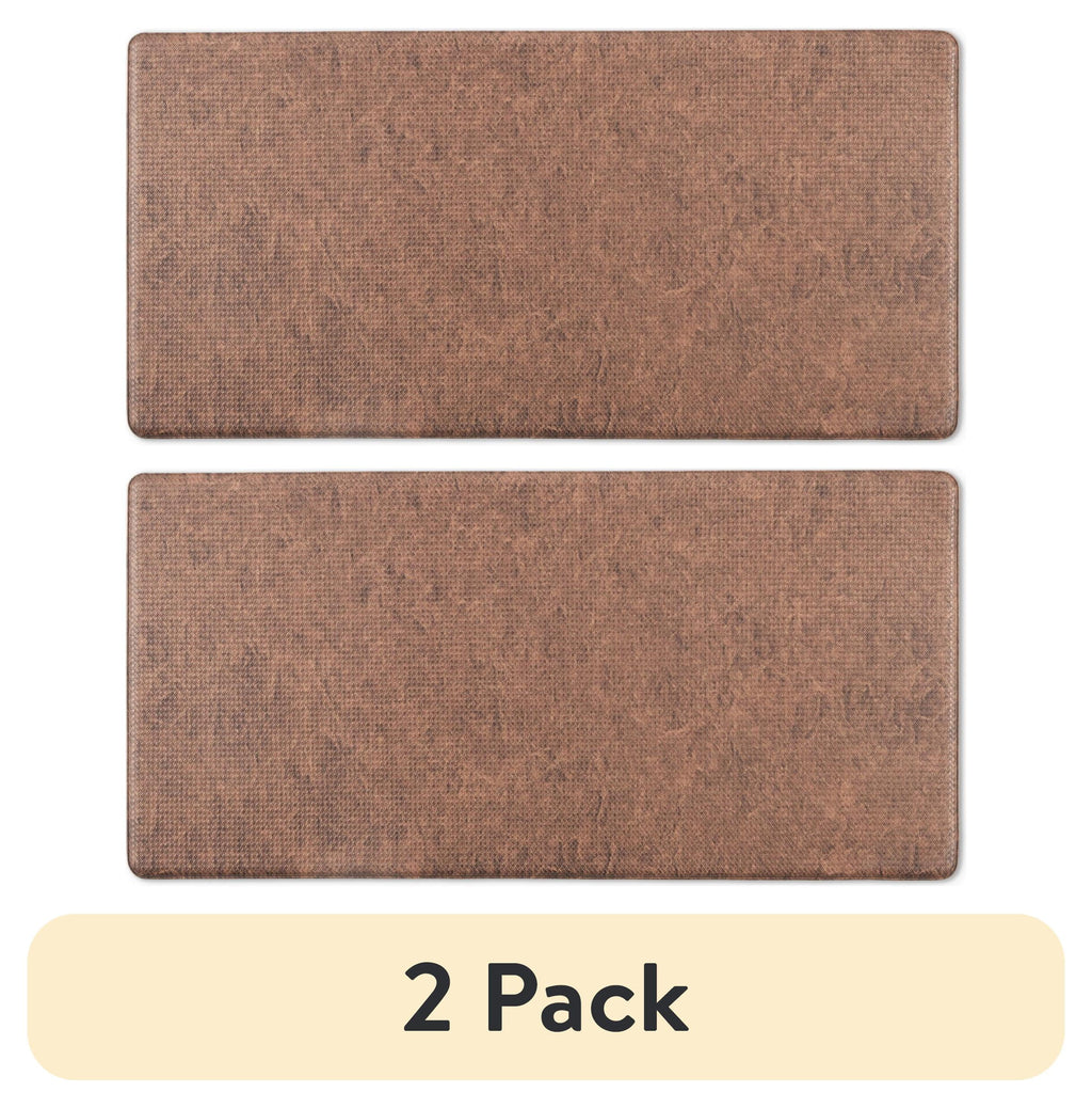 (2 pack)  Washed Paper Kitchen Mat, Tan, 20"W x 41"L, 1 Piece