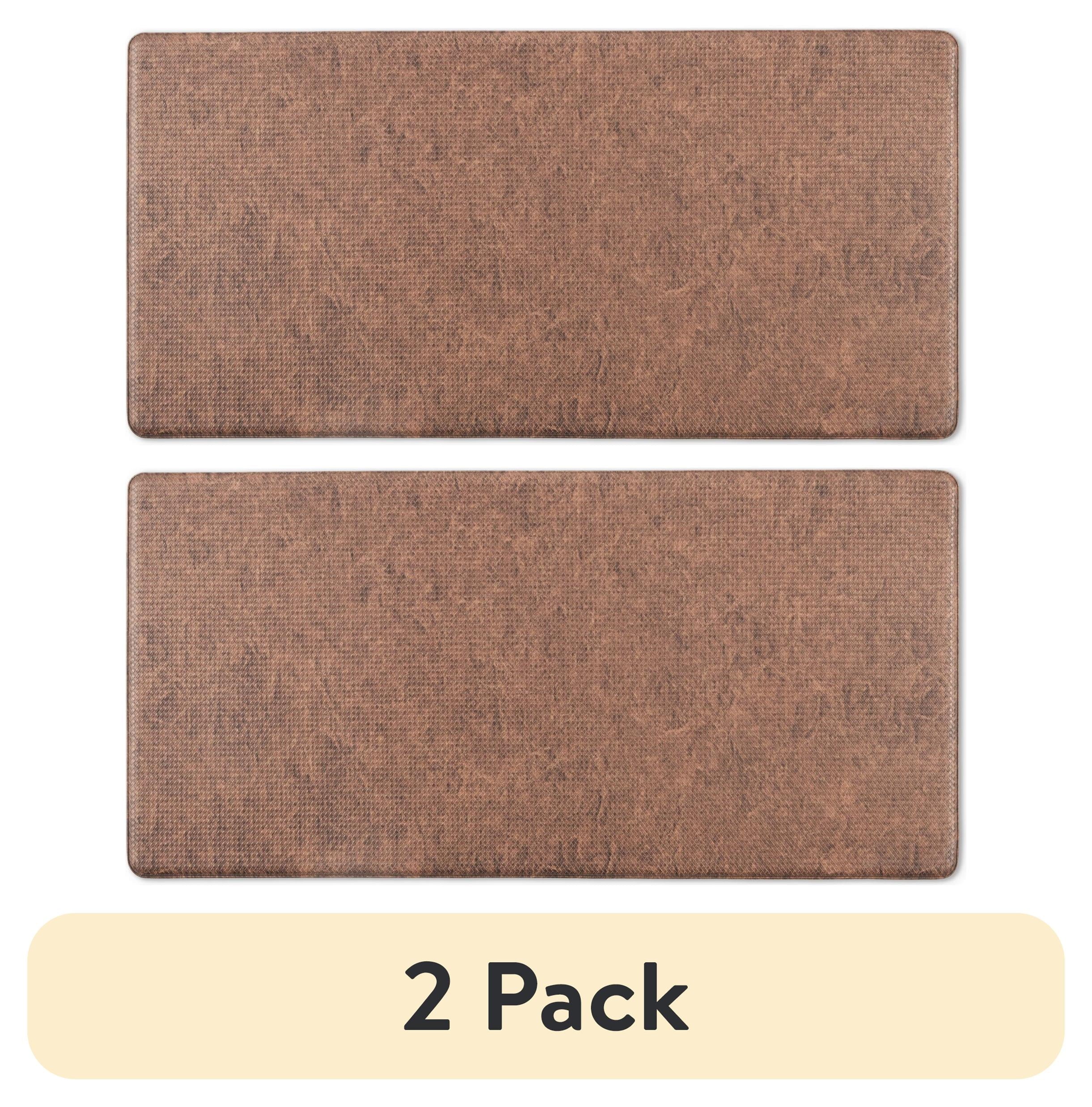(2 pack)  Washed Paper Kitchen Mat, Tan, 20"W x 41"L, 1 Piece