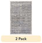 (2 pack)  Damask Multi Indoor Area Rug, 2' x 3'