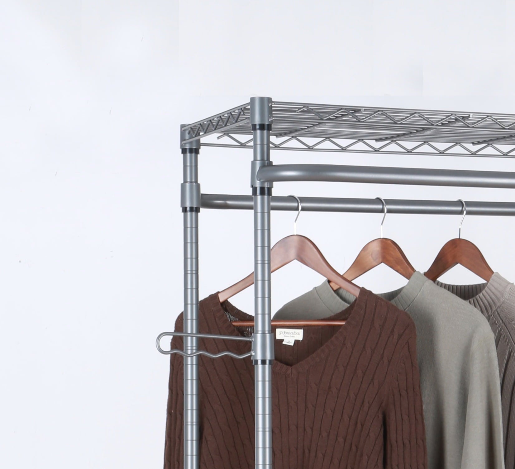  Double Hanging Garment Rack with Gunmetal Finish