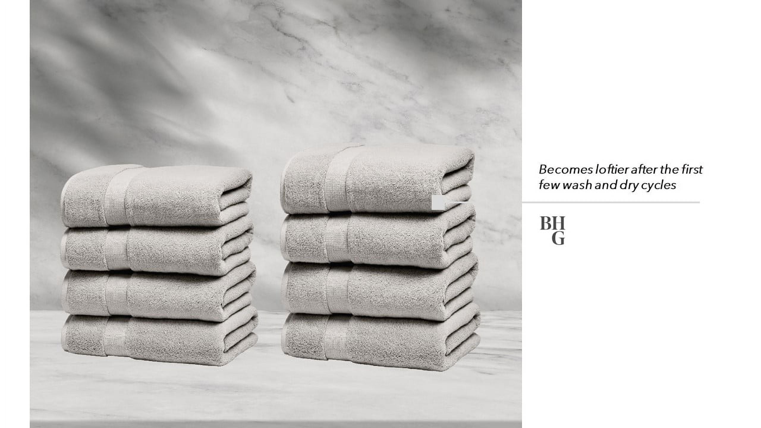  Signature Soft Solid Cotton 6 Piece Bath Towel Set,Green River