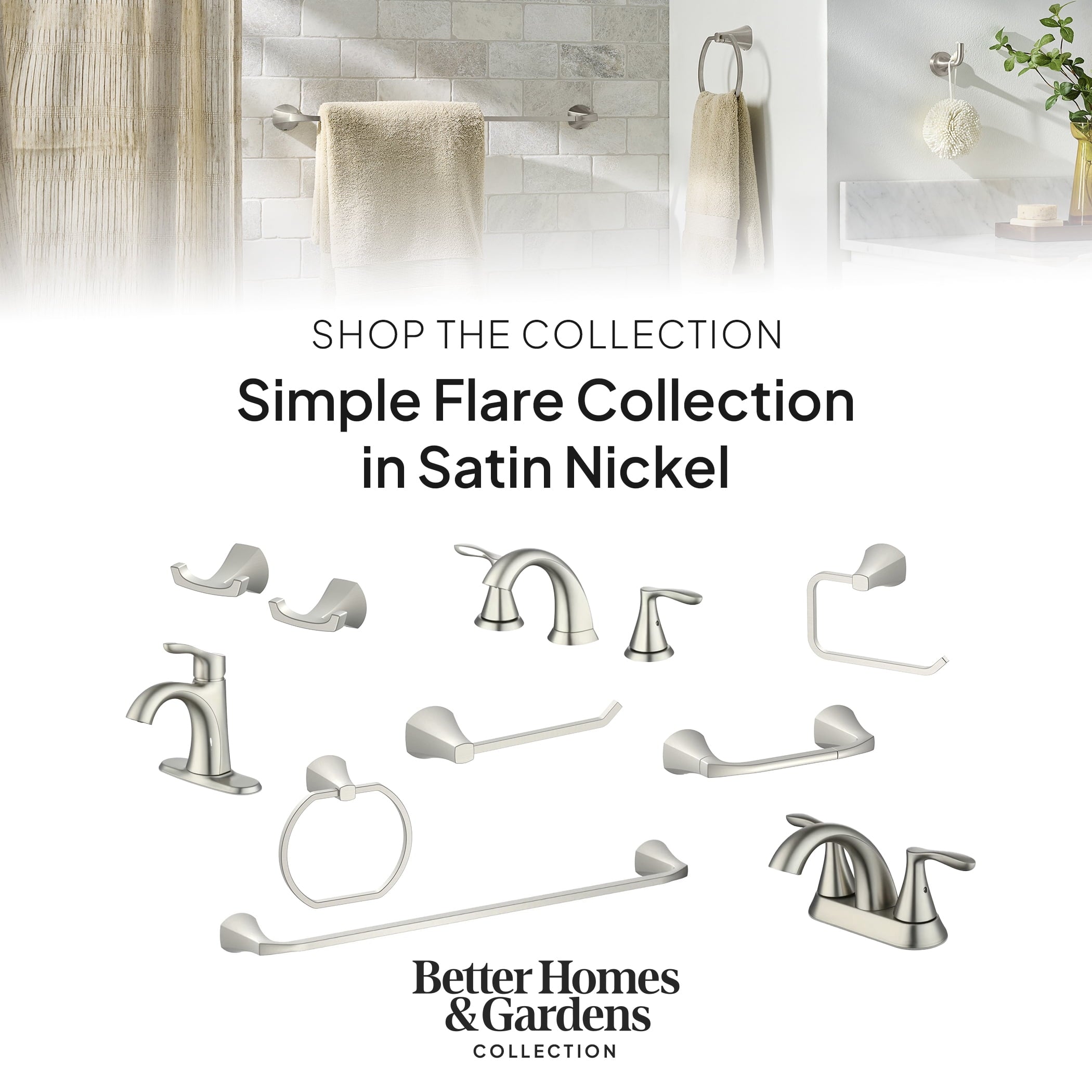  Simple Flair 4" Centerset Bathroom Faucet in Satin Nickel