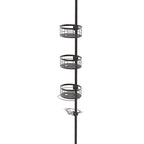  Rust-Resistant Tension Pole Shower Caddy, 3 Shelves, Oil Rubbed Bronze Finish