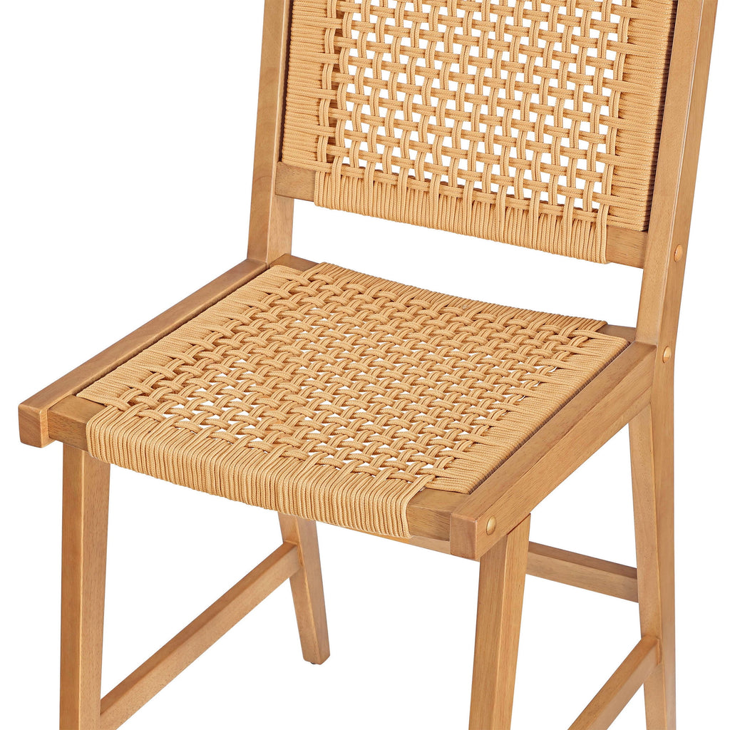  Vista Woven Counter-Height Stools 2 Pack, Light Honey Finish