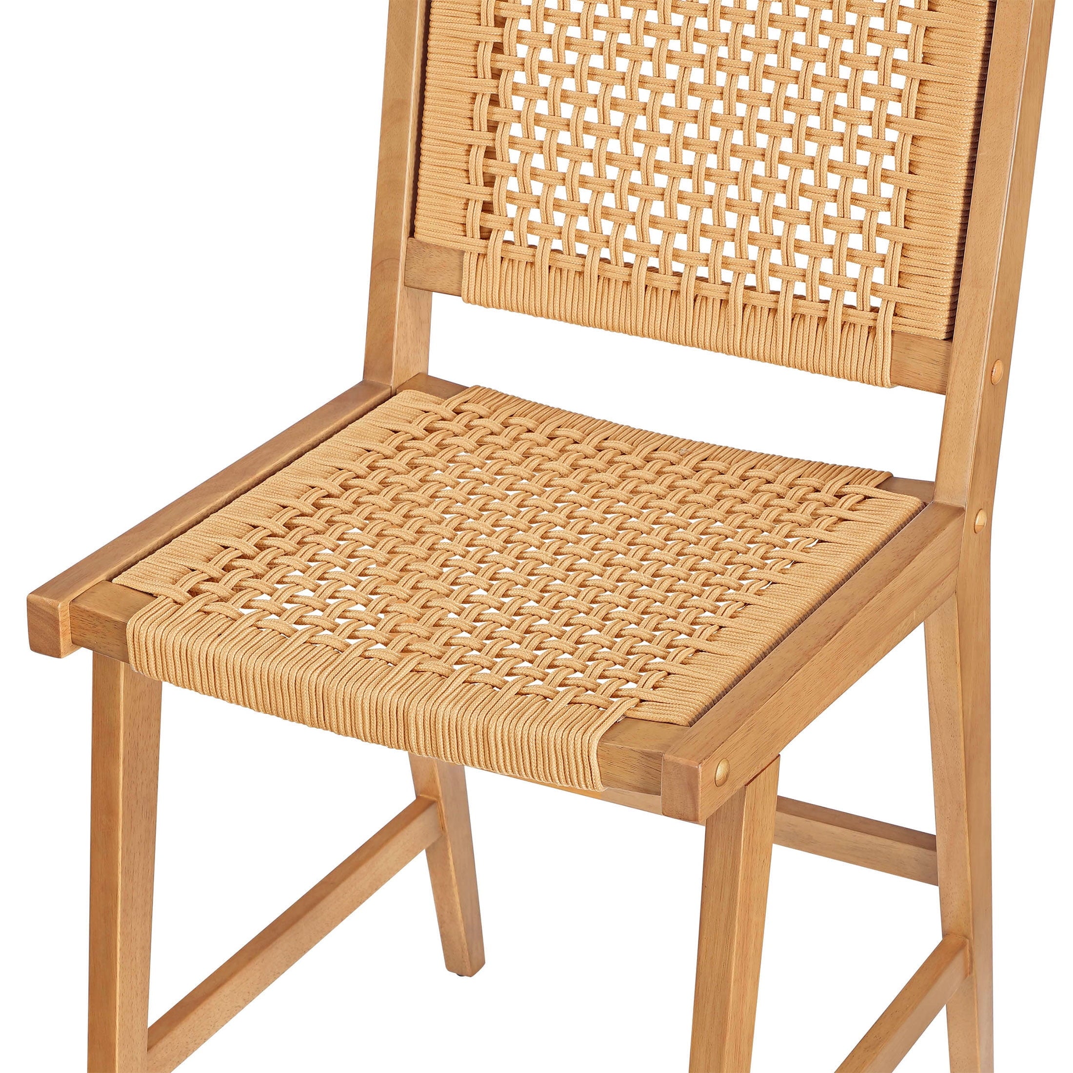  Vista Woven Counter-Height Stools 2 Pack, Light Honey Finish