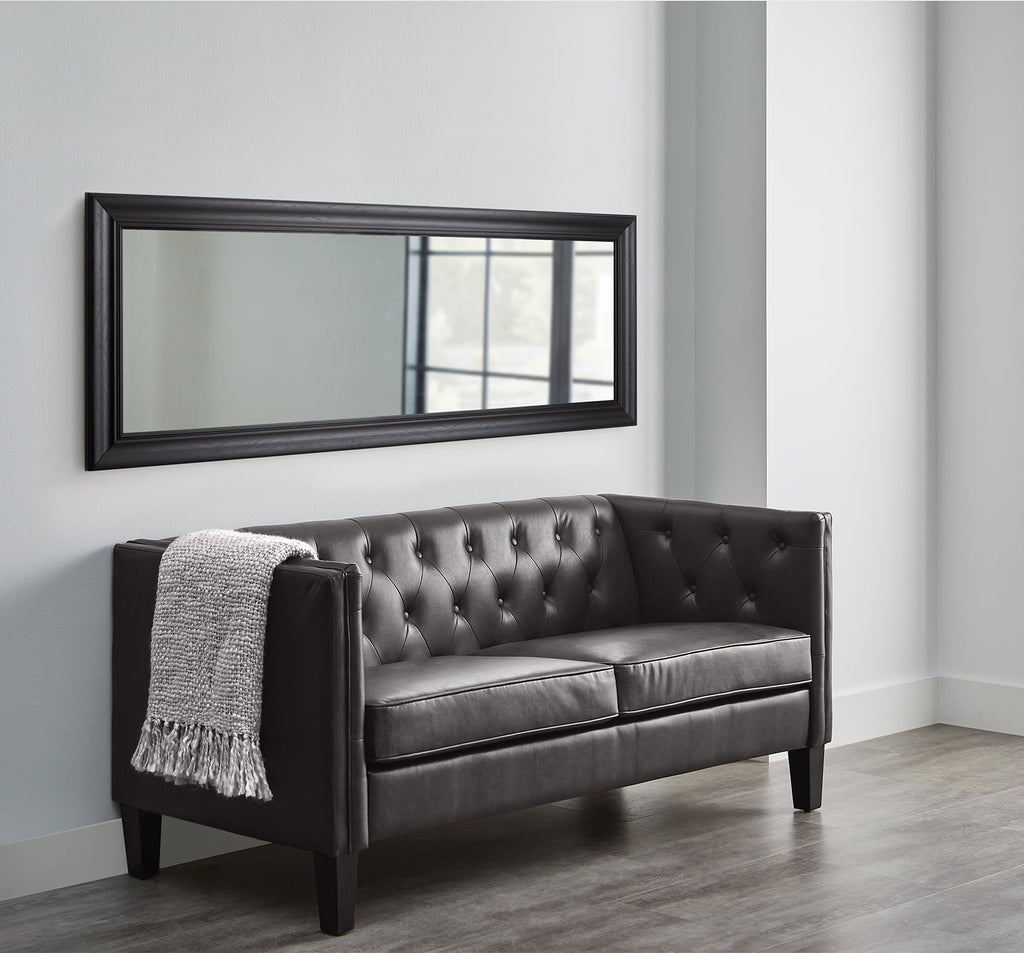  27x70 Black Rectangle Large Full-Length Floor Mirror for Bedroom or Entryway