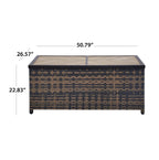 Rockport Ceramic Tile Outdoor Coffee Table, Brown