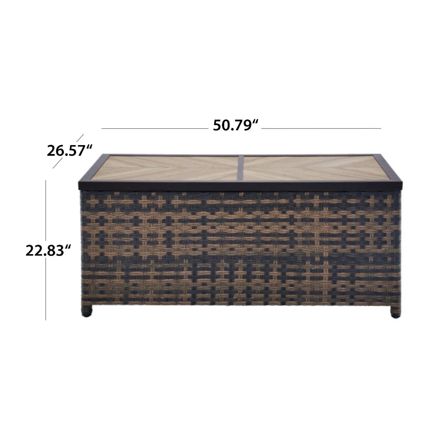  Rockport Ceramic Tile Outdoor Coffee Table, Brown