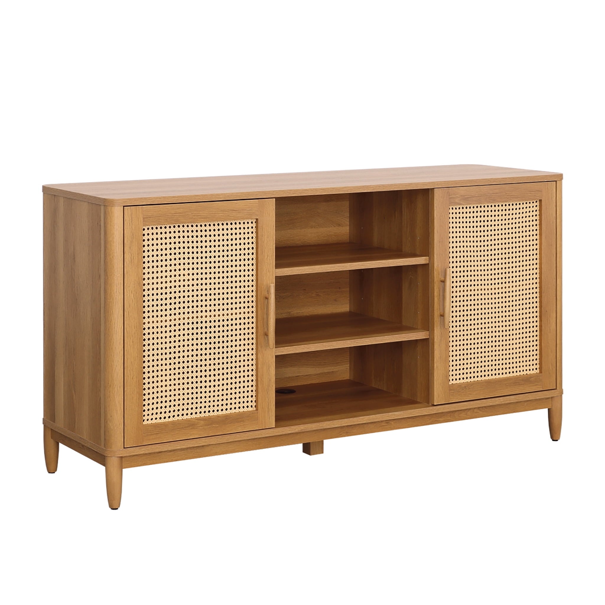  Springwood Cane TV Stand for TV's up to 65", Light Honey Finish