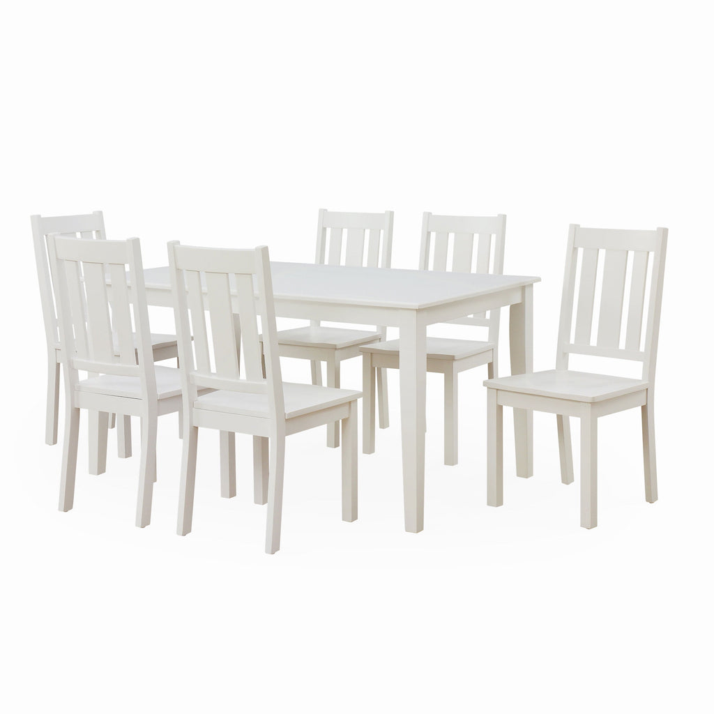  Bankston Wood Dining Chair, Set of 2, White, Indoor