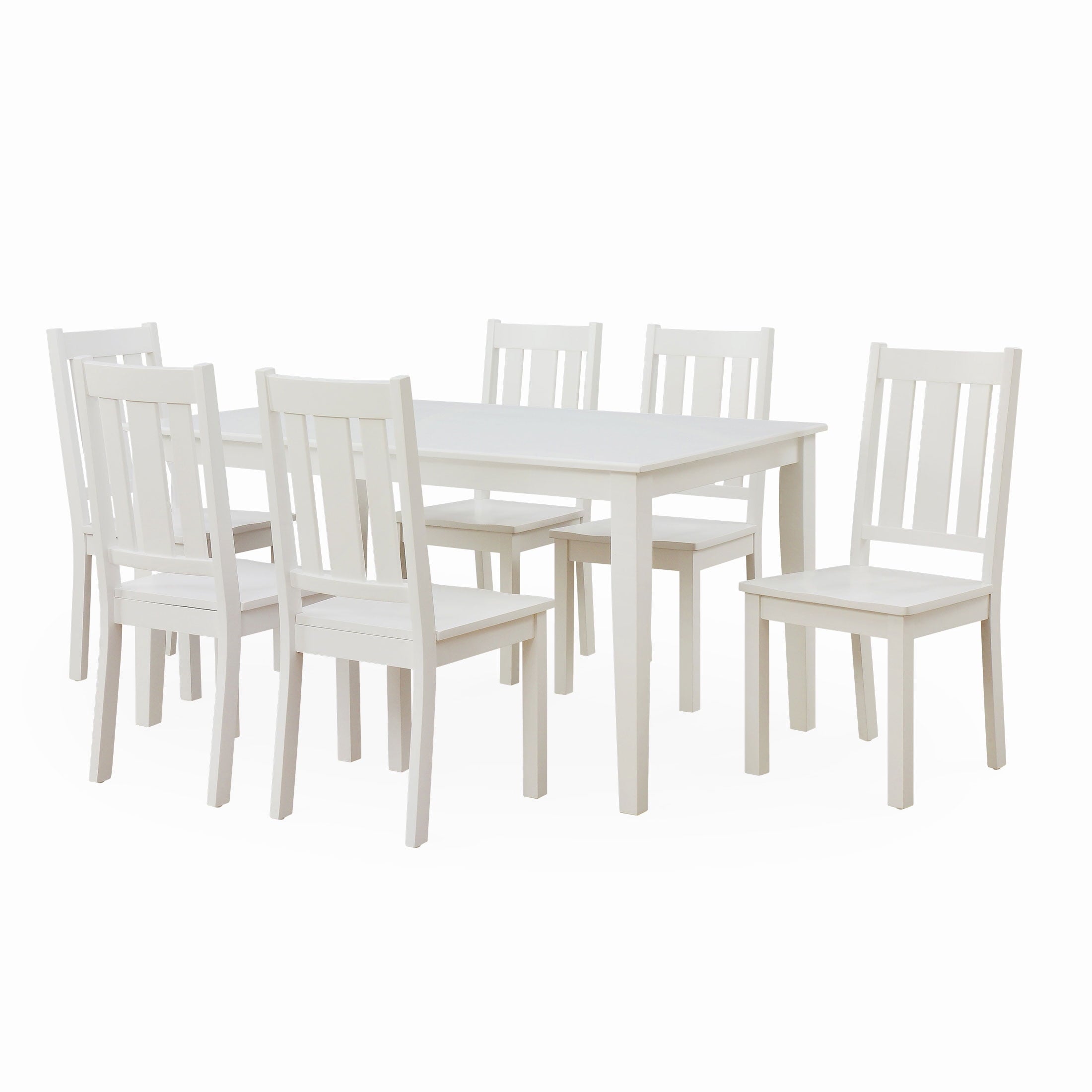  Bankston Wood Dining Chair, Set of 2, White, Indoor