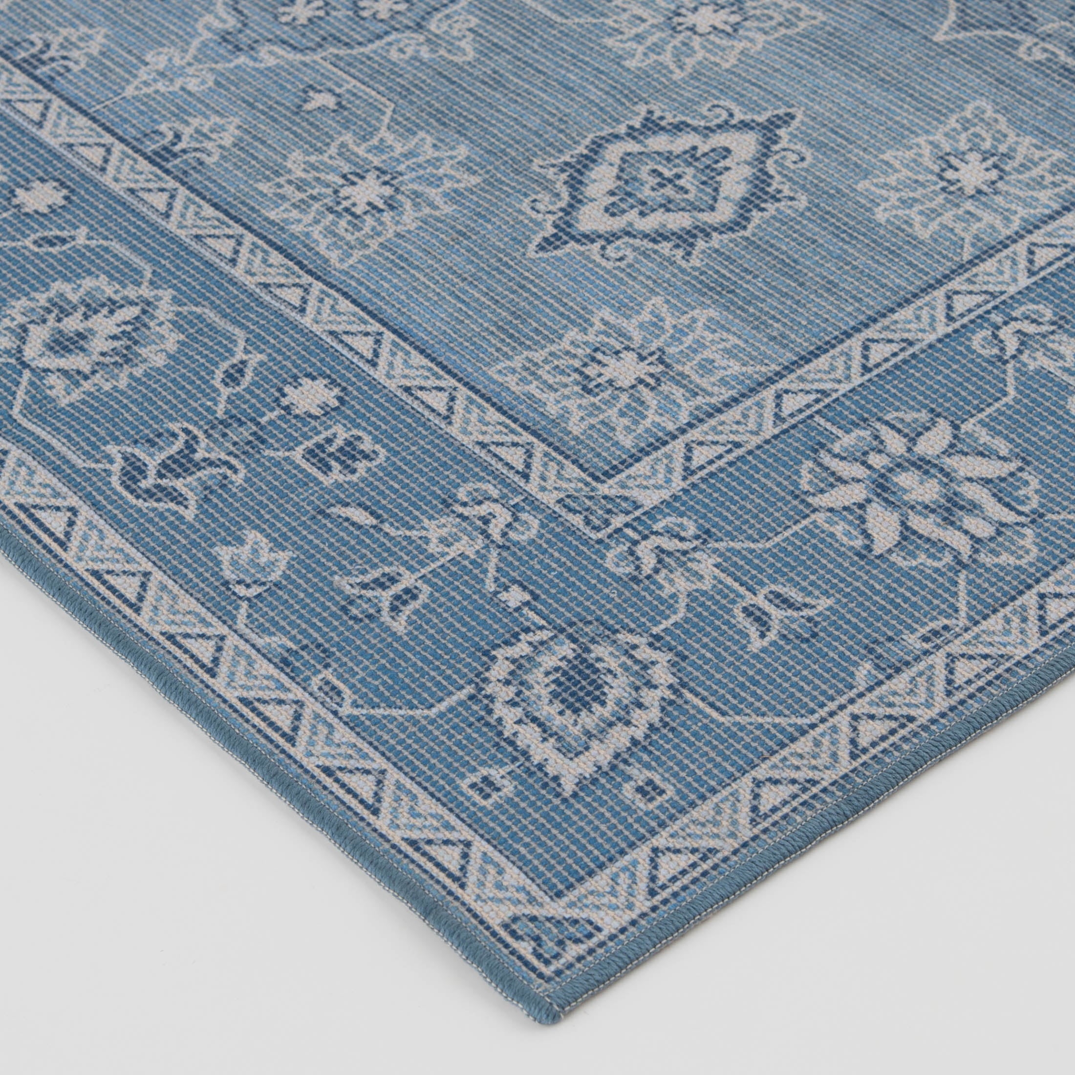  Blue Lillian Dainty Persian Area Rug, 5'x8'
