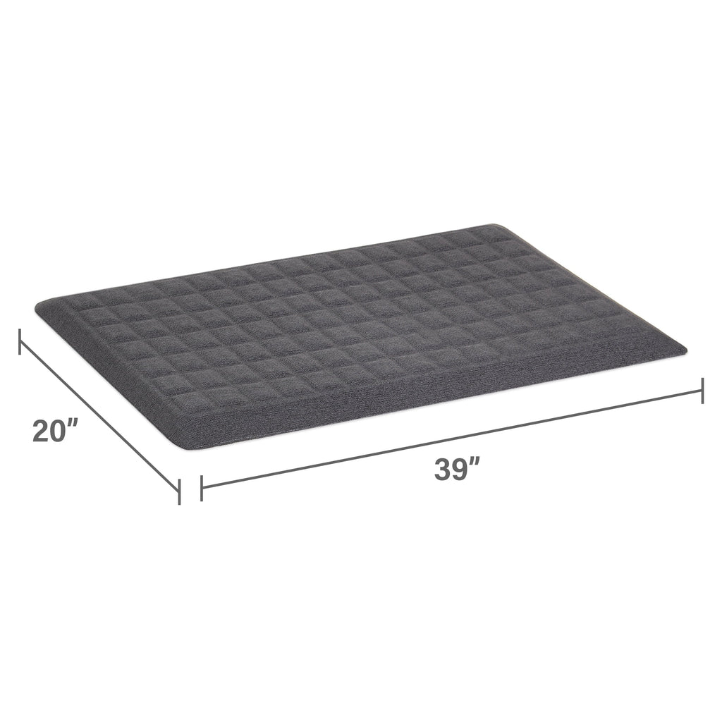  Gel Comfort Fallon Collection Gray Stone 20" x 39" Anti-Fatigue Kitchen Mat