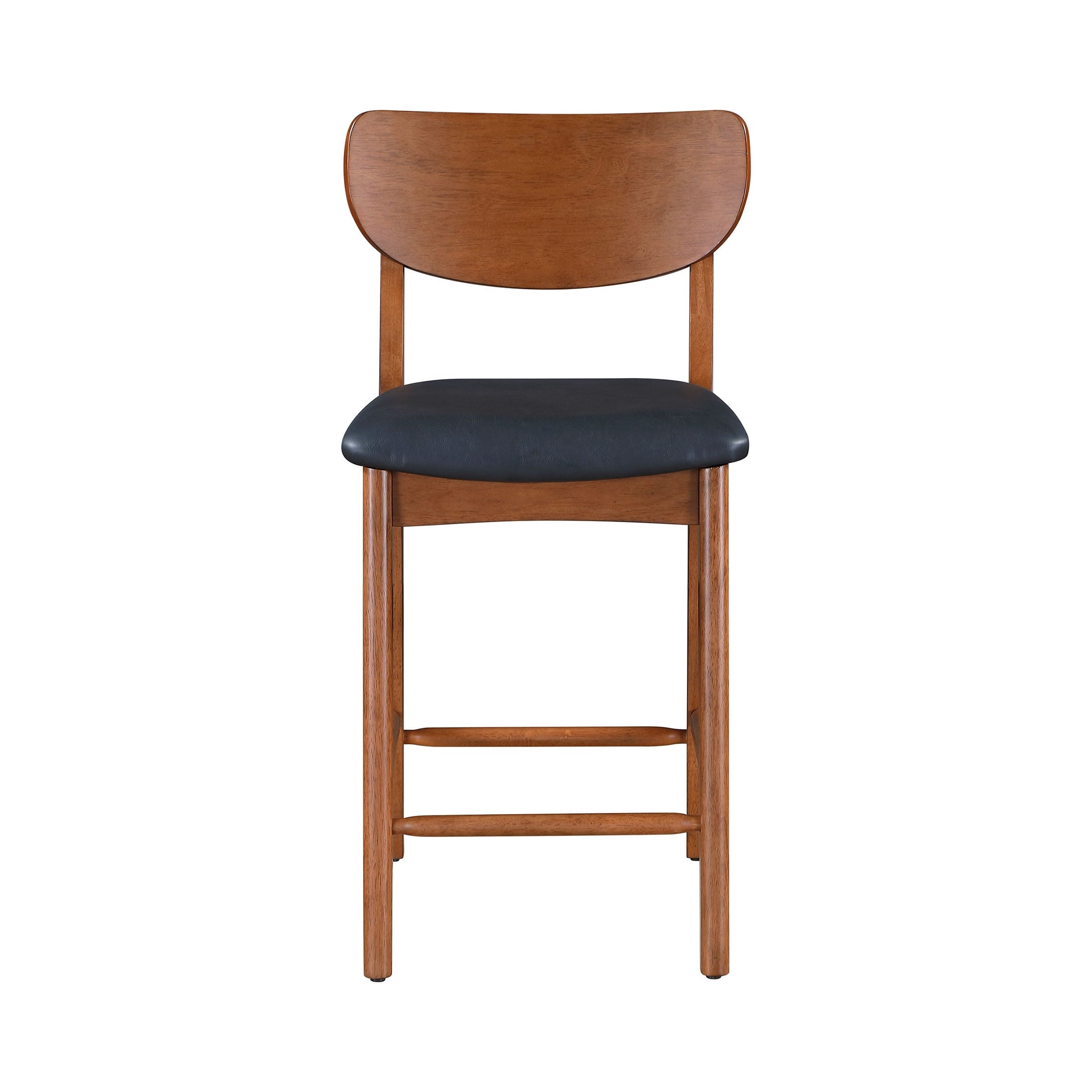  Greyson Counter Height Stools, Black Faux Leather Seat, Set of 2