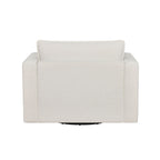  Weston Cloud Swivel Accent Chair, White