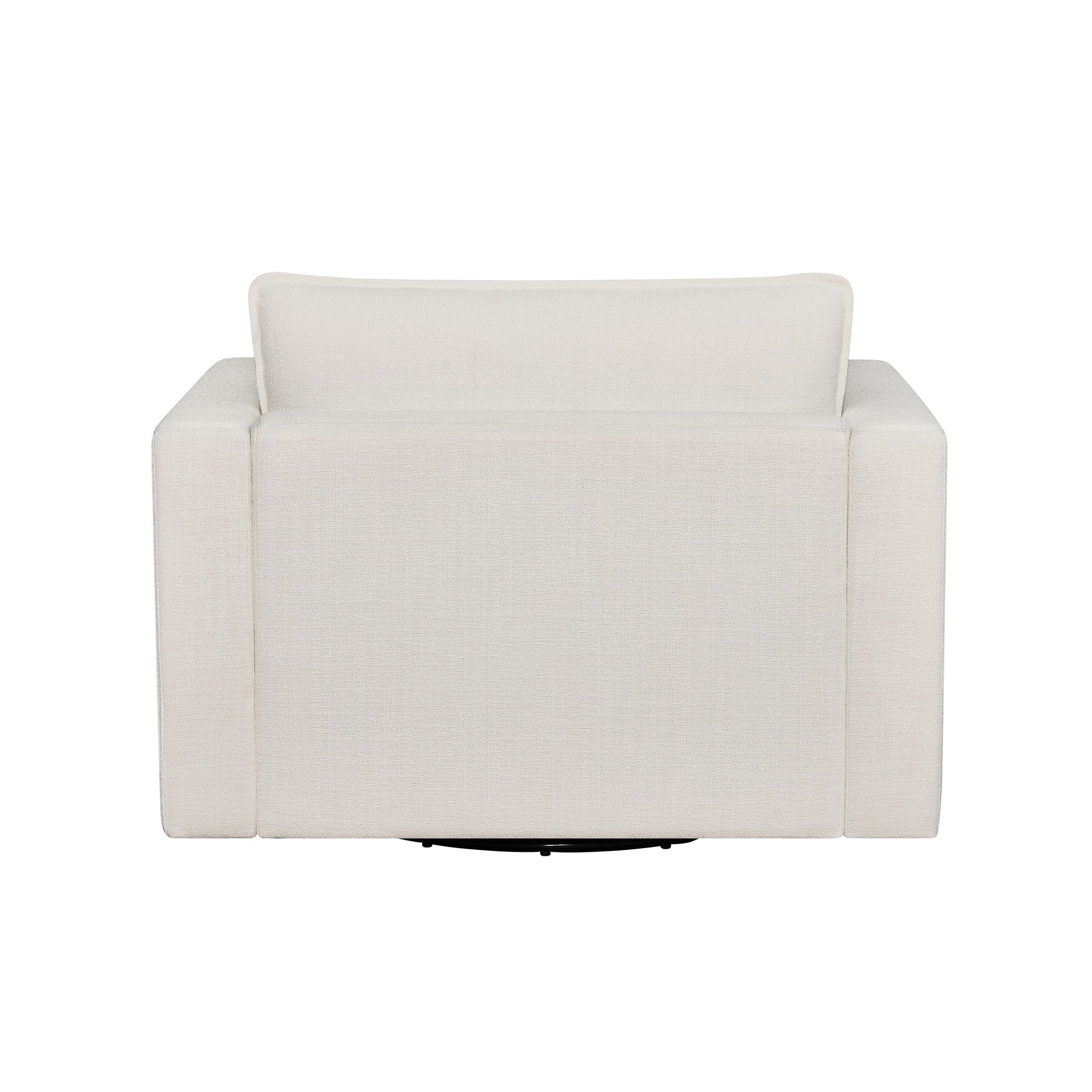  Weston Cloud Swivel Accent Chair, White