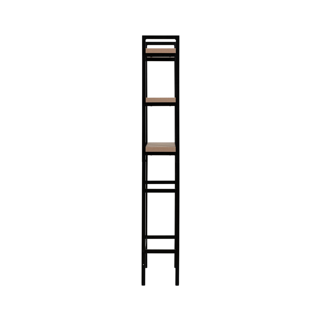  Jace 3-Shelf over-the-Toilet Storage Shelf with Black Frame and Oak Shelves