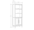  Springwood Bookcase with Doors, Light Honey Finish