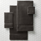  Signature Soft Solid 6 Piece Towel Set,Gray Shadow
