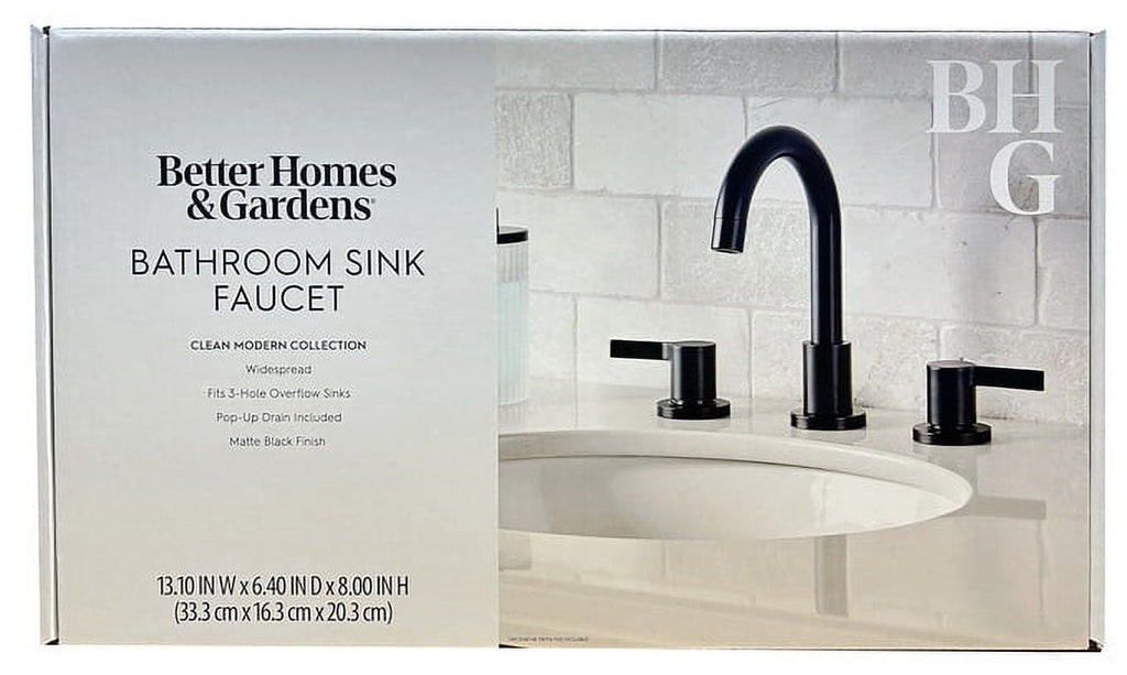  8" Widespread Bathroom Faucet in Matte Black