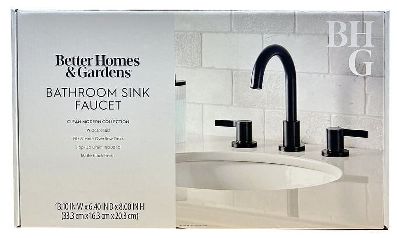  8" Widespread Bathroom Faucet in Matte Black