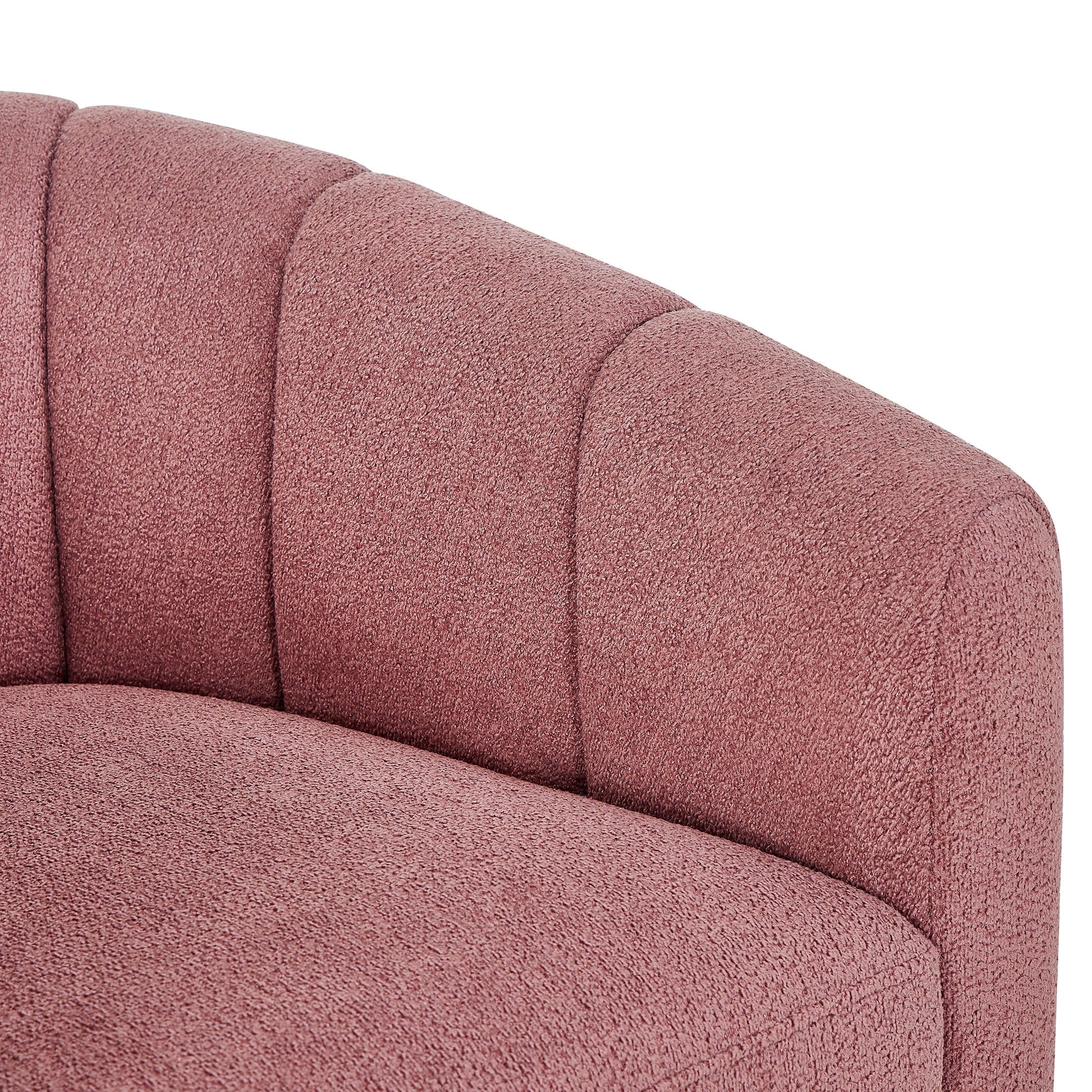  Lillian Accent Swivel Chair, Rose Boucle