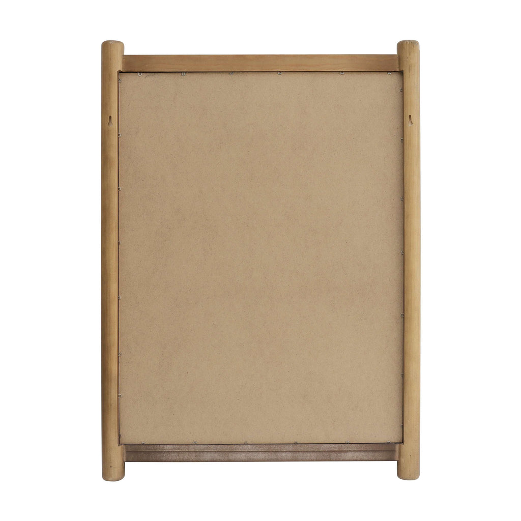  Craftsman Solid Wood Wall Mirror, 21.5 x 30 Inch, Natural Finish
