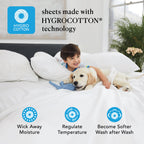  4-Piece 400 Thread Count Vanilla Dream Performance Bed Sheet Set, Queen
