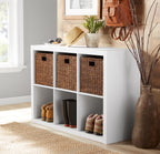  6 Cube Storage Organizer, White Texture
