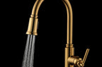  Modern Heirloom Pull Down Kitchen Faucet, Heritage Gold