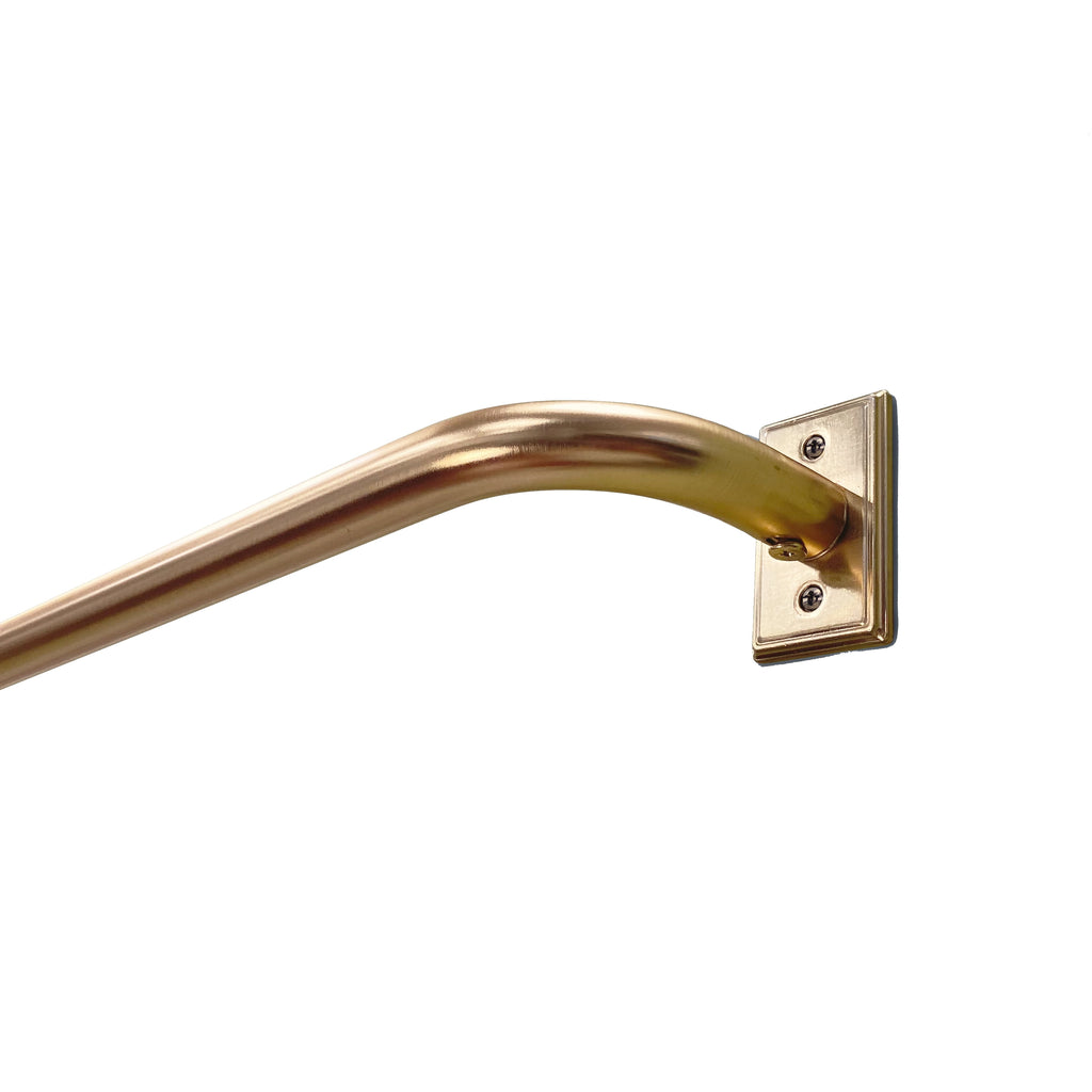  1� Brass Metal French Wrap Curtain Rod 42-120�