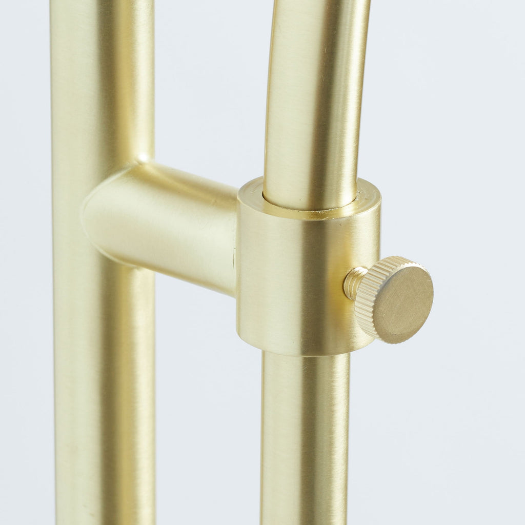  1-Light Modern Adjustable Brass Floor Lamp Gold