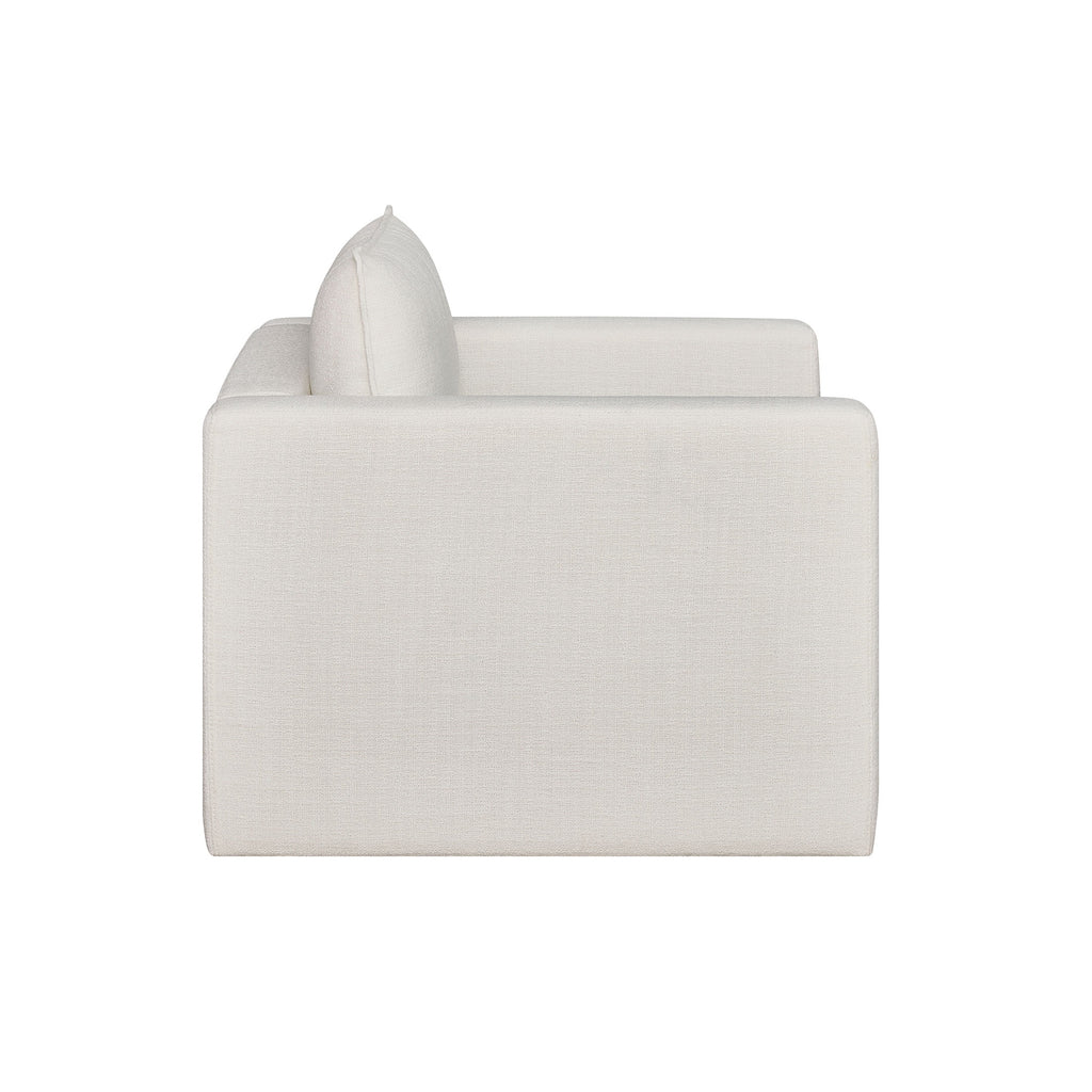  Weston Cloud Swivel Accent Chair, White