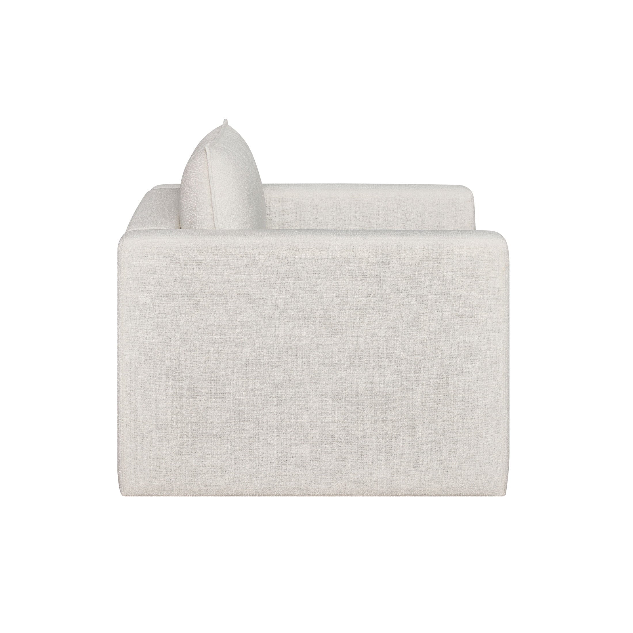  Weston Cloud Swivel Accent Chair, White