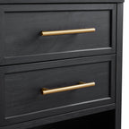 (2 pack)  Oaklee 2-Drawer Nightstand, Charcoal Finish