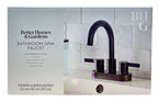  Clean Modern 4" Centerset Bathroom Faucet in Matte Black