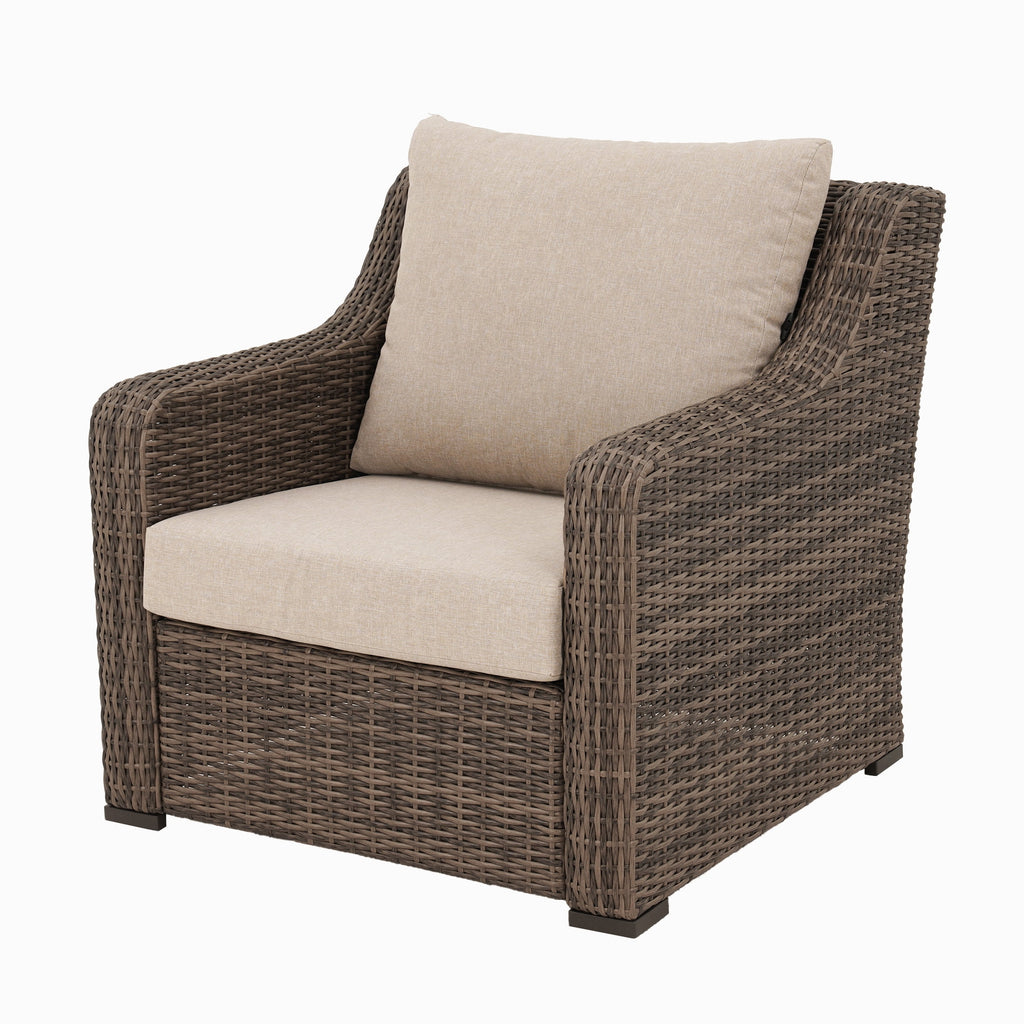  Hawthorne Park Outdoor Wicker Lounge Chair Set of 2, Beige