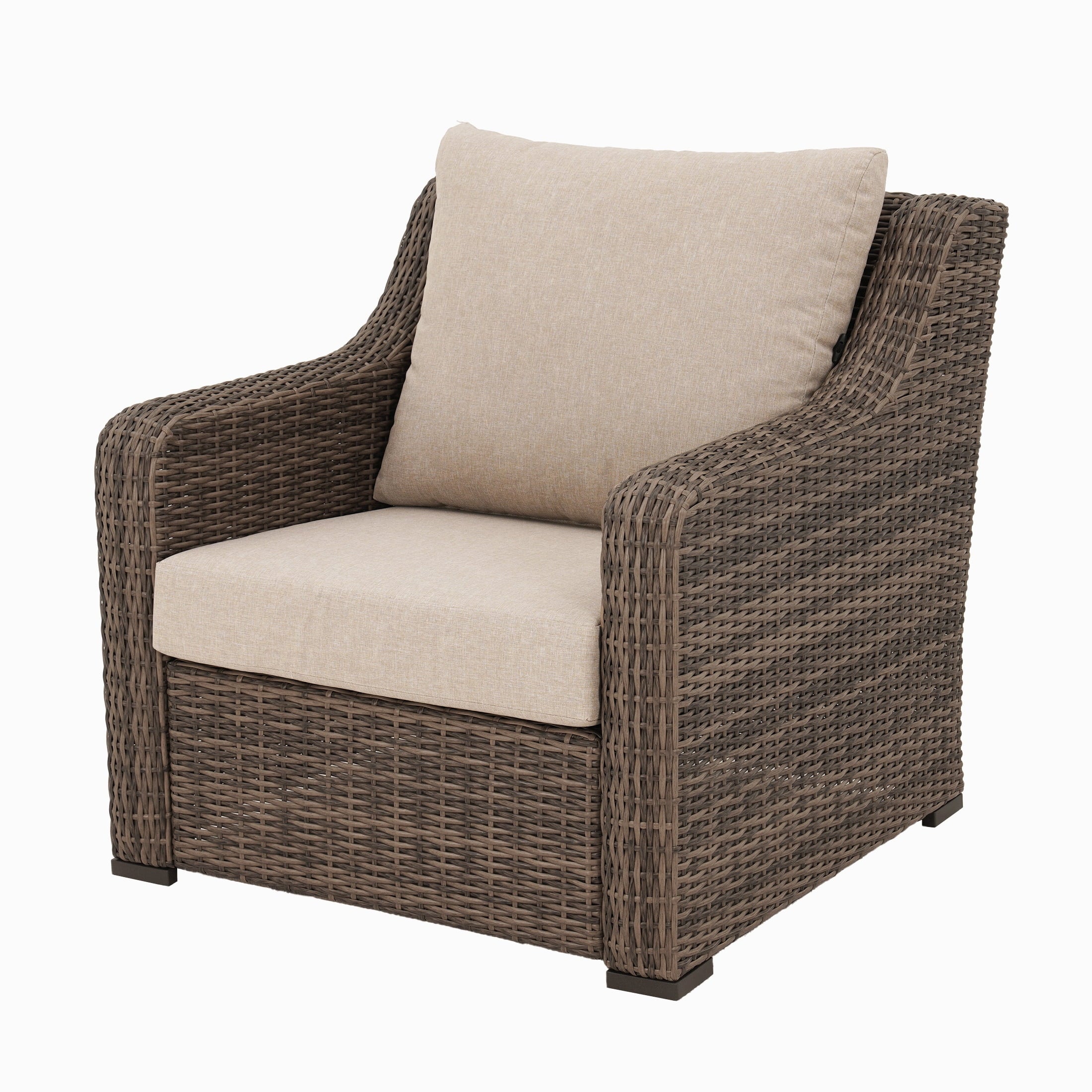  Hawthorne Park Outdoor Wicker Lounge Chair Set of 2, Beige