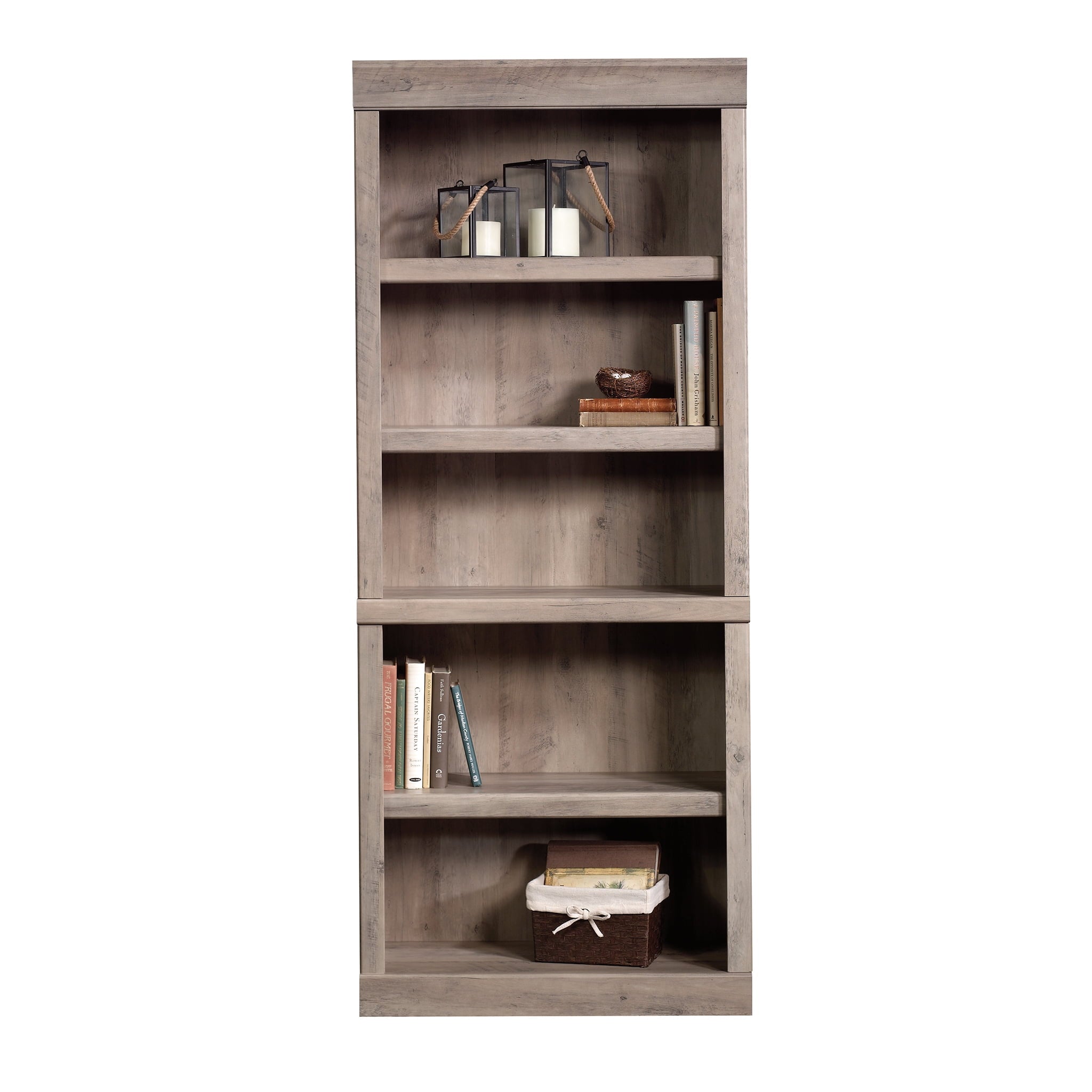  Glendale 5 Shelf Bookcase, Rustic Gray Finish