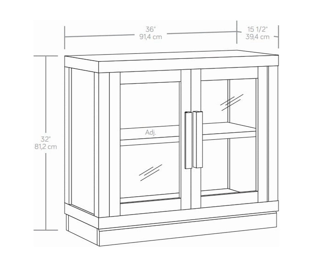  Ezra Accent Cabinet, Rich Black Finish