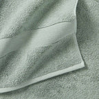  Signature Soft Solid Cotton 6 Piece Bath Towel Set,Green River