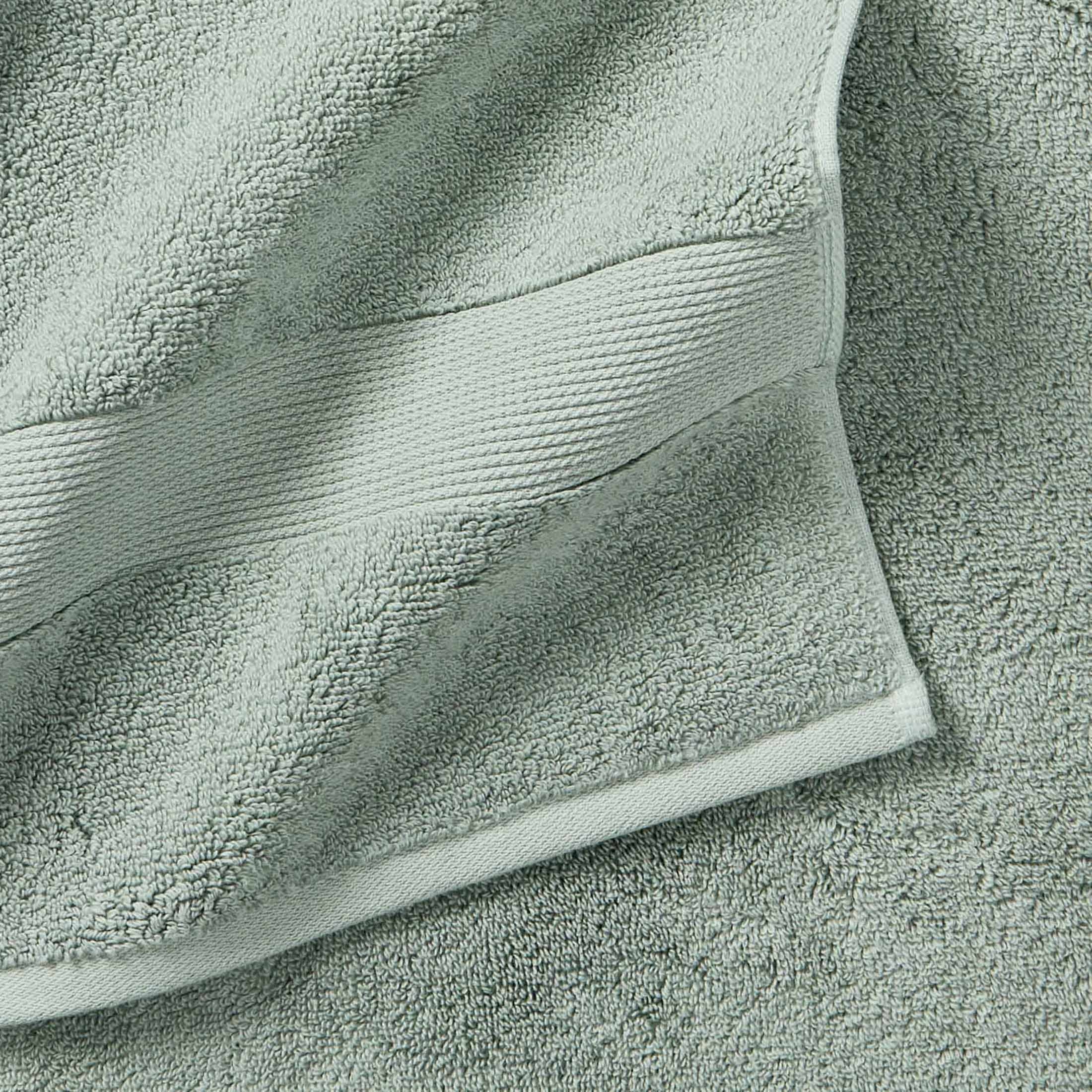  Signature Soft Solid Cotton 6 Piece Bath Towel Set,Green River