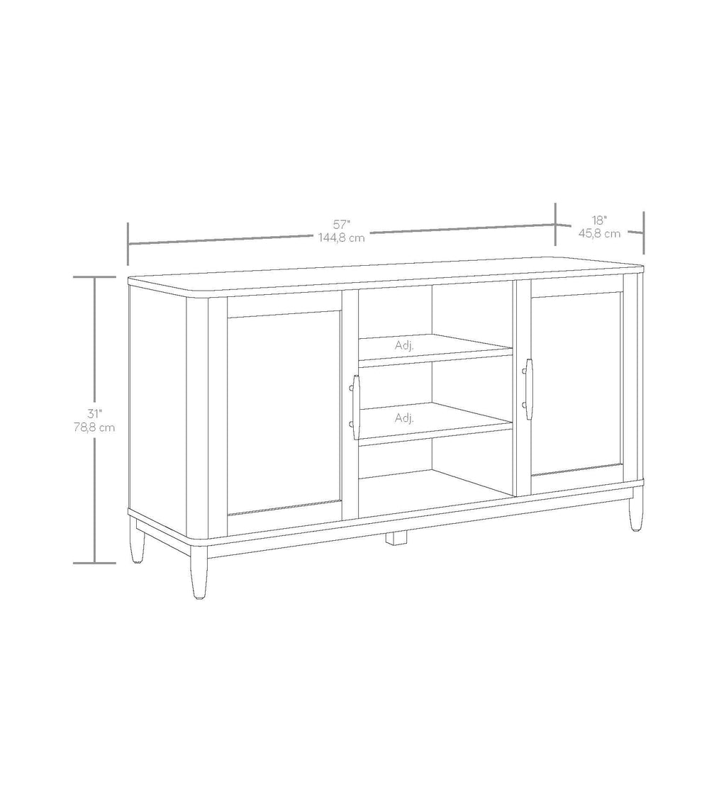  Springwood Cane TV Stand for TV's up to 65", Light Honey Finish
