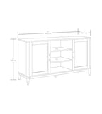  Springwood Cane TV Stand for TV's up to 65", Light Honey Finish